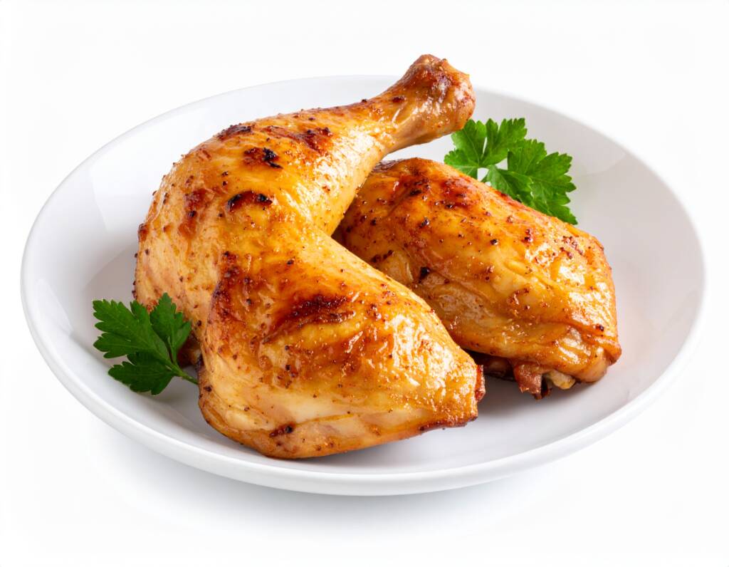 دجاجة في صحن تقديم في خليفة بيضاء 334475